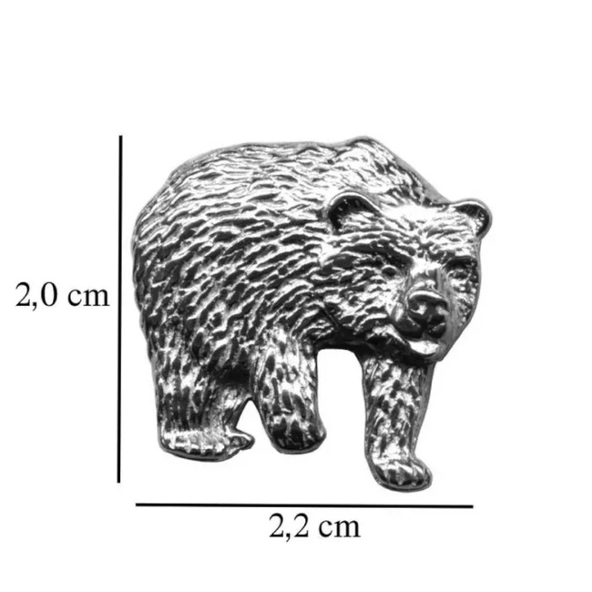 Hunting Hat Pin - Bear - Silver