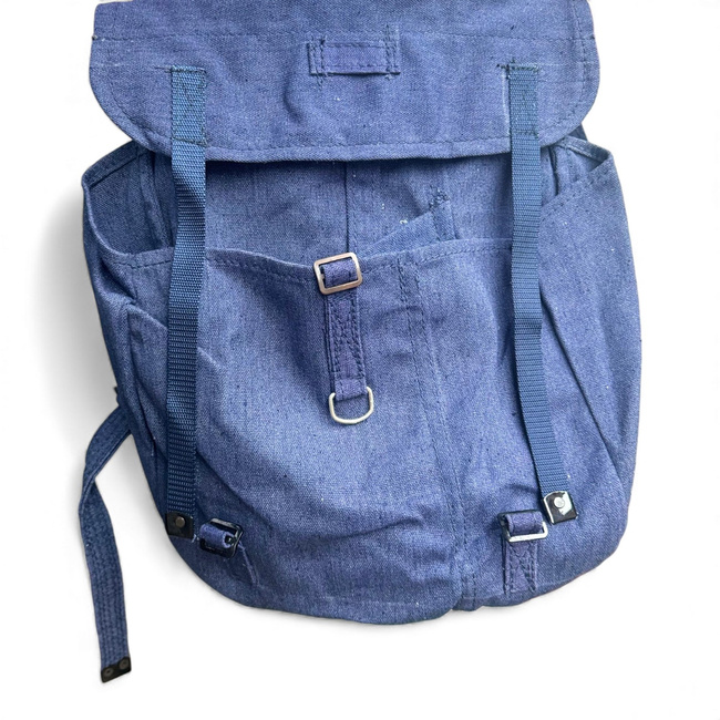 Sac militar de merinde albastru, post-WWII, Surplus Armata Romana - Uzat