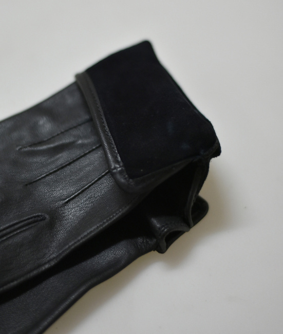 MANUSI DE DAMĂ DIN PIELE NATURALA, FARA CAPTUSEALA - NEGRE - SURPLUS MILITAR ARMATA ROMANA - CA NOI
