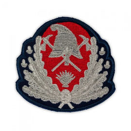 Emblema coifura Generali Pompieri ISU IGSU, cu aplicare tip Velcro (cu scai)