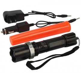Baton luminos Lanterna LED 1W cu Acumulator, Zoom si Con Semnalizare 12V 220V Y608