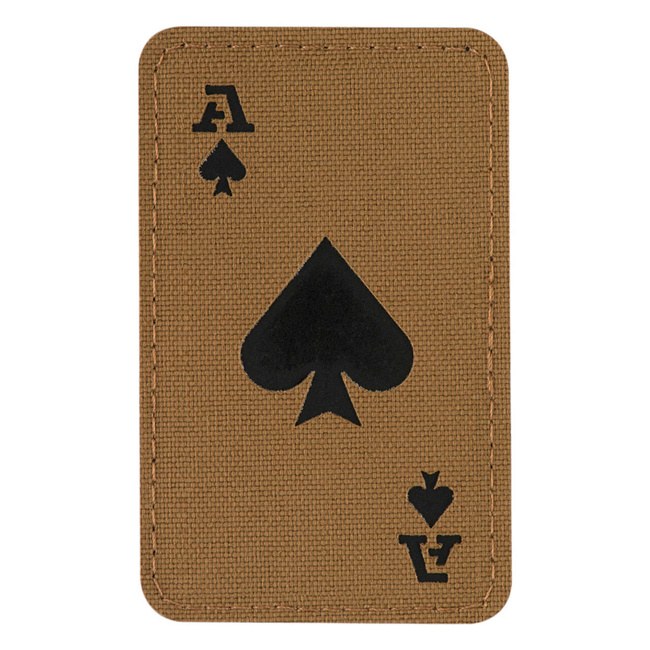PATCH CARTE AS DE PICA - LASER CUT - CORDURA - COYOTE/NEGRU - M-TAC