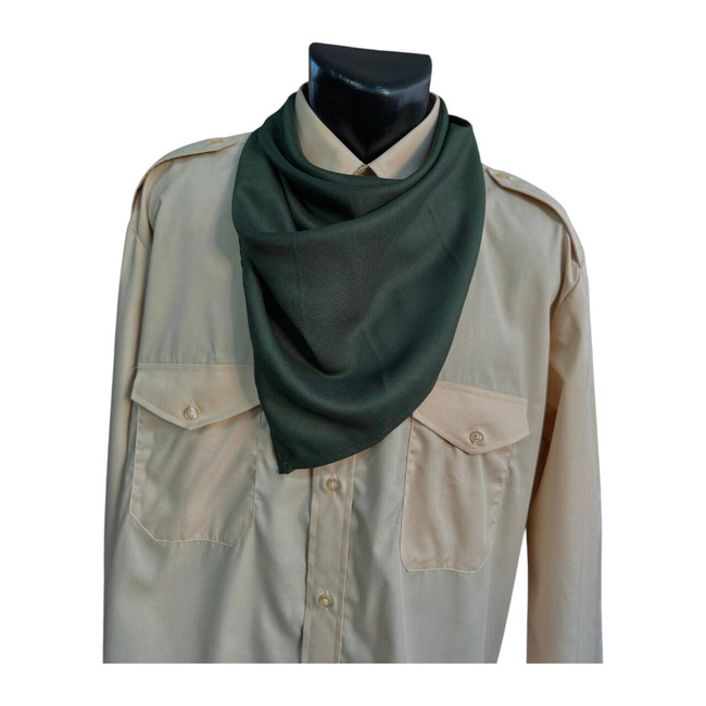 THIN TRIANGULAR SCARF - ROMANIAN ARMY MILITARY SURPLUS - OLIVE GREEN - LIKE NEW