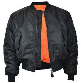 US Black TEESAR® MA1® FLIGHT Bomber JACKET