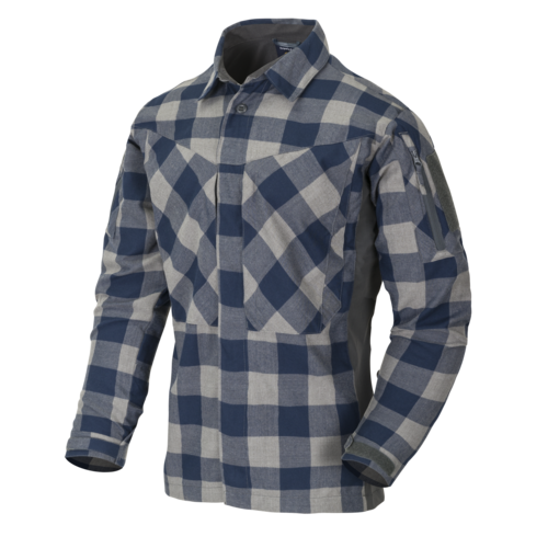 MBDU FLANNEL SHIRT® - SLATE BLUE CHECKERED - HELIKON