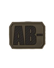 PATCH, EMBLEMĂ 3D CU GRUPA SANGUINĂ - Mil-Tec® - VERDE OD - AB NEG