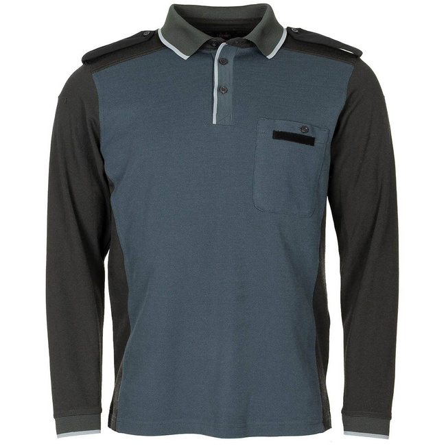 TRICOU POLO BRITANIC - ALBASTRU/GRI - MANECI LUNGI - UZAT