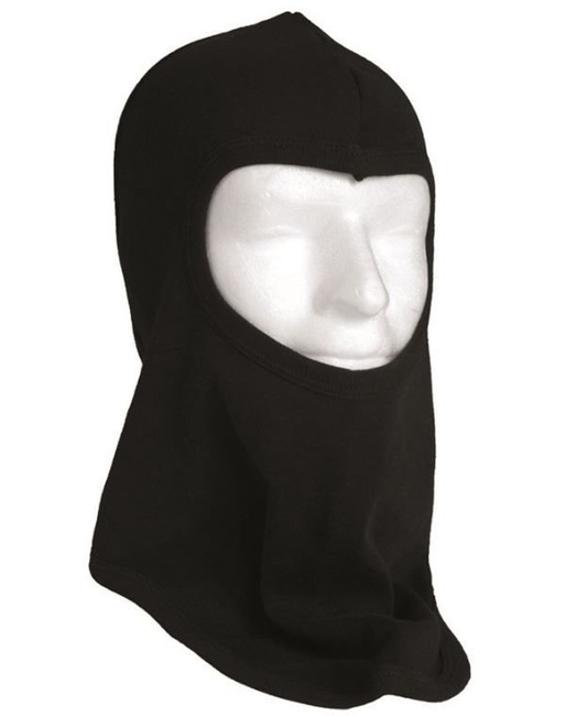 Black ONE-HOLE COTTON BALACLAVA