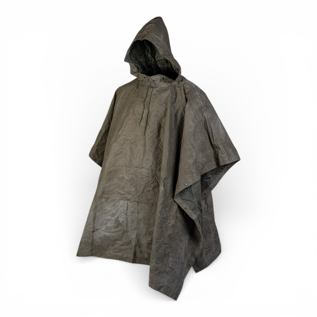 Poncho de ploaie - Surplus Militar Armata Franceza - Verde OD - Uzat 