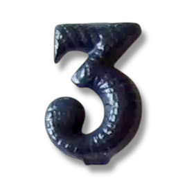 Numar metalic - 3 - Albastru Inchis - Surplus Militar Armata Ungariei - Ca nou