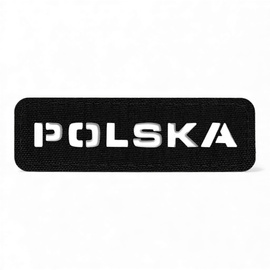 PATCH POLSKA 25 x 80 MM LASER CUT - NEGRU - M-TAC