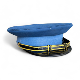 CASCHETA MILITARA RSR - SUBOFITER ARTILERIE/TEHNICA - SURPLUS MILITAR ARMATA ROMANA - ALBASTRA - IN STARE BUNA