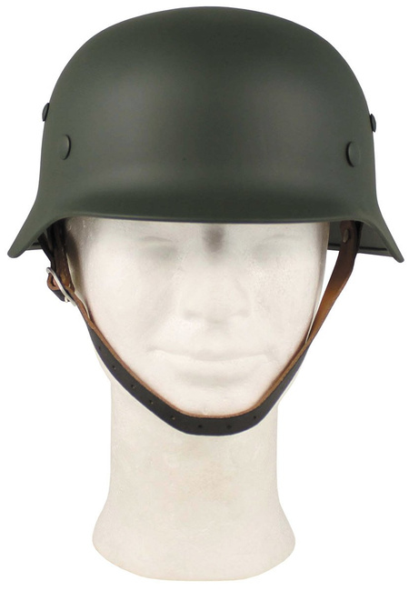 Steel Helmet, WW II, OD verde, interior piele- reproducere