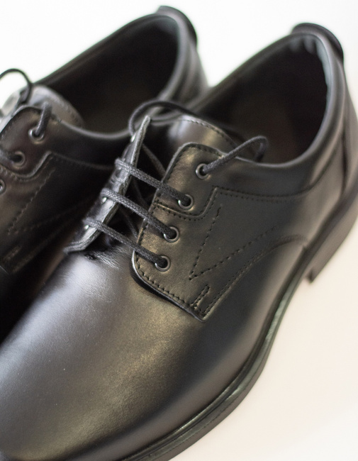 Pantofi iarna culoare neagra piele - Politia Locala