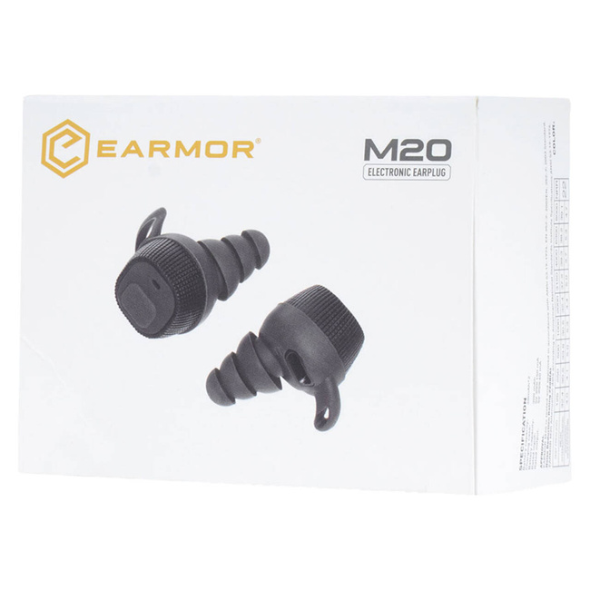 ELECTRONIC EARPLUGS FOR HEARING PROTECTION - M20 - EARMOR® - BLACK