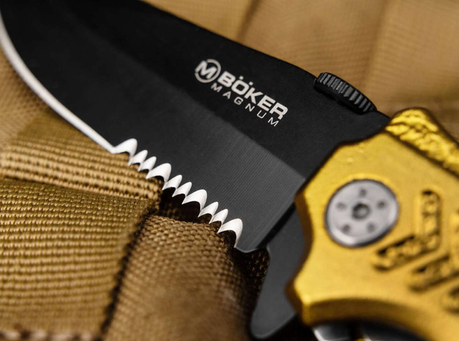KNIFE WITH ASSISTED OPENER ARMY RESCUE - MAGNUM BY BOKER