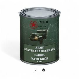 Vopsea de camuflaj militar - cu uscare rapida - 1L - Verde NATO - MFH