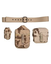 SET CUREA ȘI ACCESORII TACTICE - 4 PIESE - CAMUFLAJ DESERT - SURPLUS MILITAR CEH - UZAT