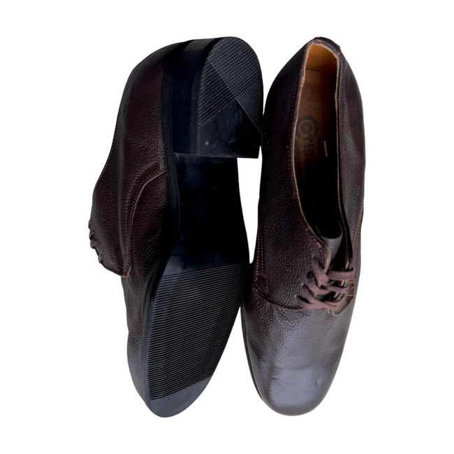 PANTOFI DIN PIELE - BORDO - SURPLUS MILITAR ARMATA ROMANA - IN STARE BUNA