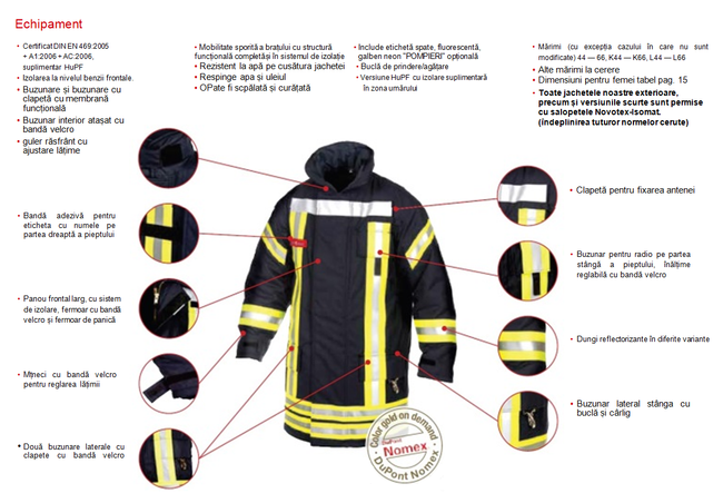 Costum pompieri tip NOMEX