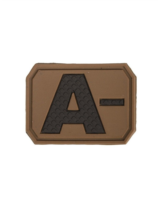 3D BLOOD TYPE PATCH - Mil-Tec - DARK COYOTE - A NEG