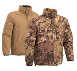 JACHETA REVERSIBILA CU SAC DE COMPRESIE - Defcon 5 - CAMUFLAJ ITALIAN/TAN