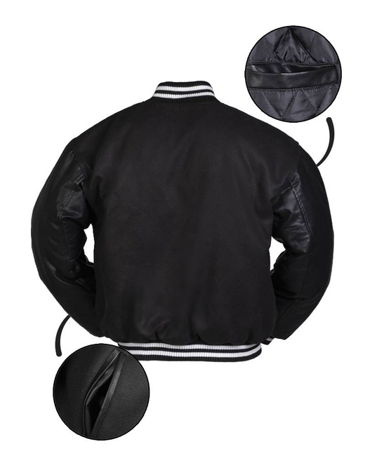JACHETA TIP BASEBALL CU PATCH NY - NEAGRA - MILTEC