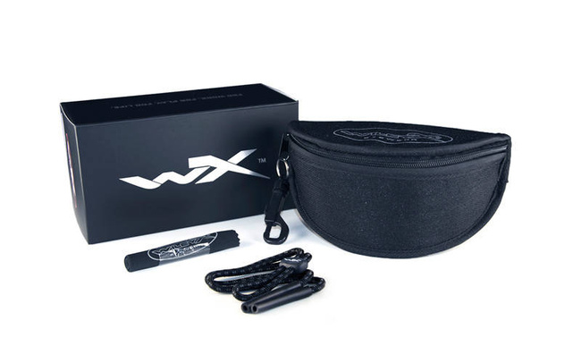 BALLISTIC SUNGLASSES - VAPOR 2.5 - WILEY X - GREY/CLEAR - BLACK FRAME