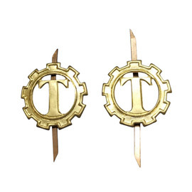 SET 2 SEMNE DE ARMA PENTRU EPOLETI, GRADE MILITARE - TEHNIC - SURPLUS MILITAR ARMATA ROMANA - AURII - IN STARE BUNA