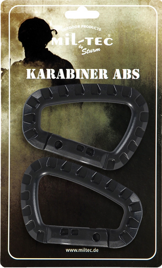 SET CARABINE DIN PLASTIC ABS - Mil-Tec - NEGRE