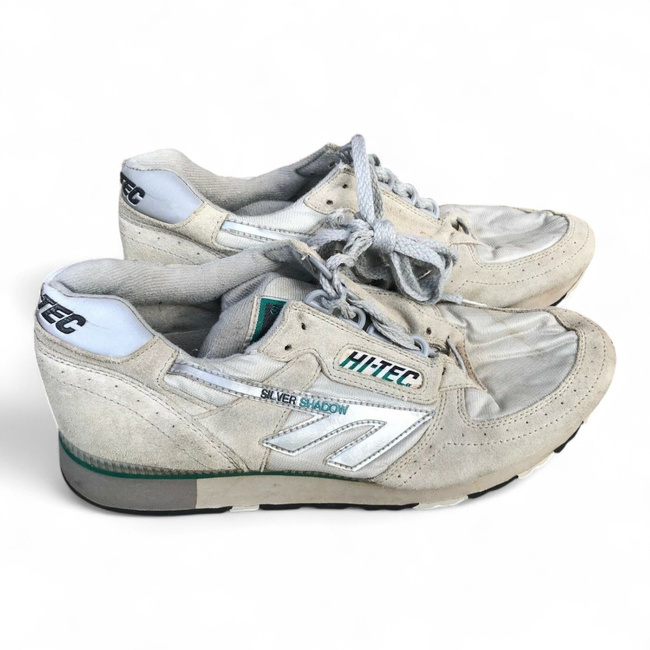 SPORTS SHOES - HI TEC - SILVER SHADOW - BRITISH ARMY MILITARY SURPLUS - WHITE - USED
