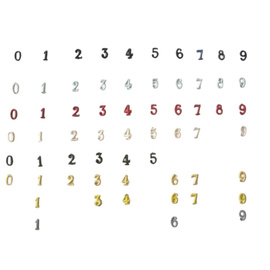 Numar metalic - 4 - Albastru Deschis - Surplus Militar Armata Ungariei - Ca nou