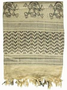 SHEMAGH SCARF - KHAKI-BLACK