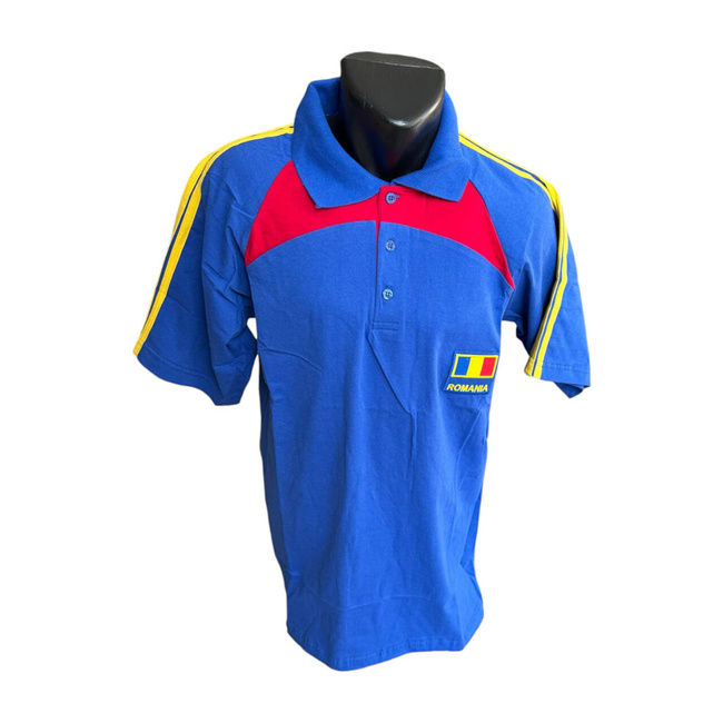 TRICOU POLO ROMANIA - ALBASTRU - CA NOU