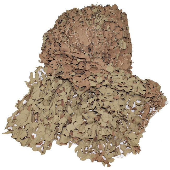 Burnt camouflage netting, cut, khaki - Military Surplus from the British Army - Size 3 x 5 m - Used