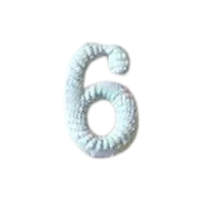 Numar metalic - 6 - Albastru Deschis - Surplus Militar Armata Ungariei - Ca nou