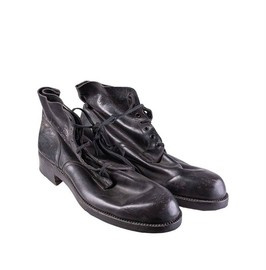 PANTOFI COMBAT CU TALPĂ DIN PIELE - NEGRU - SURPLUS MILITAR ITALIAN - UZAȚI