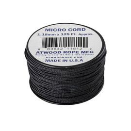CORDON, SFOARA MICRO DIN NAILON - 100 LBS./ 46 KG - 38 M/125 FT. - HELIKON-TEX - NEGRU