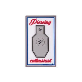 PATCH PIERCEING ENTHUSIAST - PVC - alb