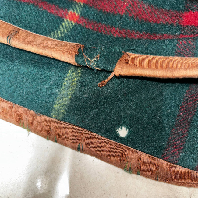 PATURA DE LANA VINTAGE - 140x210 CM - SURPLUS MILITAR ARMATA ROMANA - UZATA