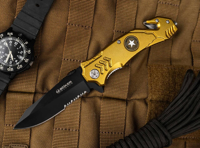 KNIFE WITH ASSISTED OPENER ARMY RESCUE - MAGNUM BY BOKER