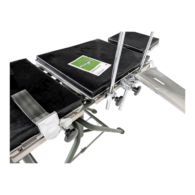 Folding Operating Table - Model 3 MT, 1974 - Stainless Steel - Olive Green - Swedish Army Military Surplus - Like New / Collector’s Item