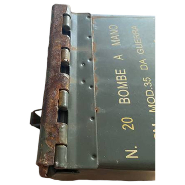 CUTIE METALICA PENTRU MUNITIE - SURPLUS MILITAR ARMATA ITALIEI - UZATA