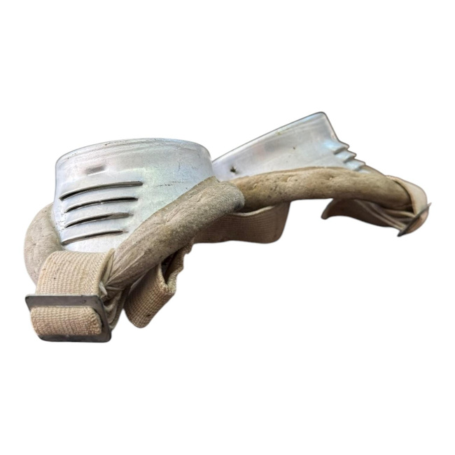 Ochelari protectie sudura, din aluminiu - Anii 1970 - Industria RSR - Surplus Militar Armata Romana - Metalic - In Stare Buna
