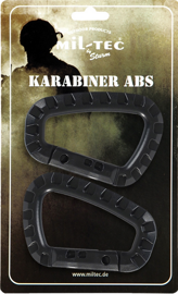 SET CARABINE DIN PLASTIC ABS - Mil-Tec® - NEGRE