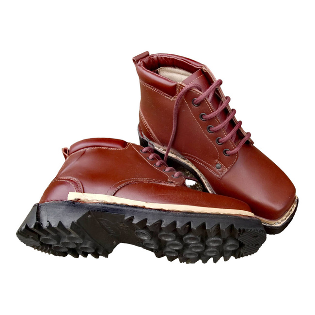 BOCANCI MILITARI DIN PIELE - VANATORI DE MUNTE - SURPLUS MILITAR ARMATA ROMANA - BORDO - CA NOI