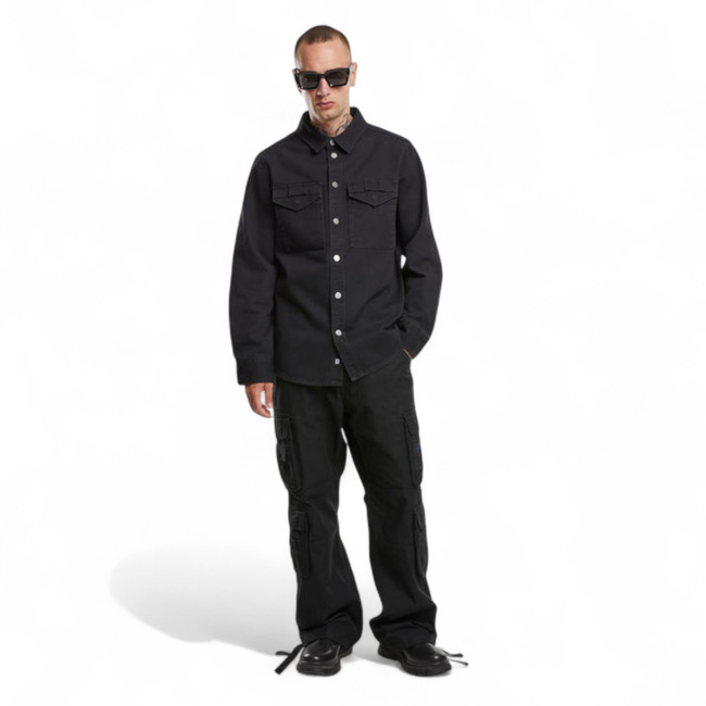 Camasa Barbati din Twill Gros - Neagra - Brandit