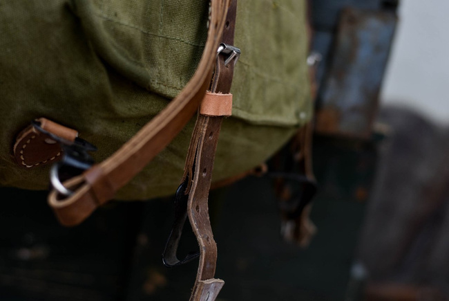 Ranita militara din panza - Armata Romana (Razboiul rece) - produs rar vintage - Verde OD - Ca noua