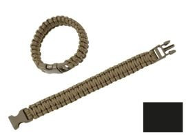 BRATARA SURVIVAL PARACORD - negru
