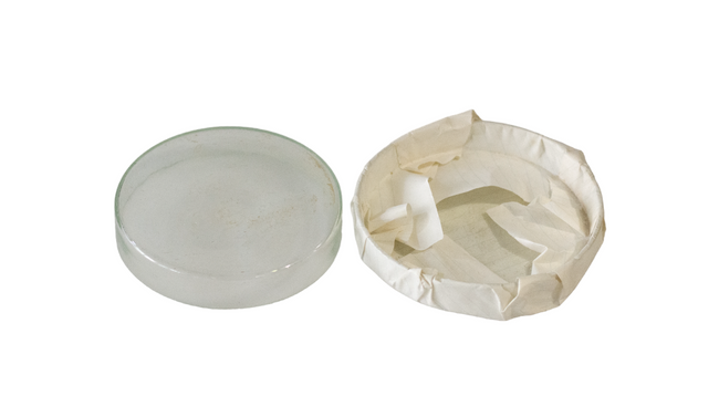 SET DE DOUA VASE PETRI DIN STICLA, CU DIAMETRUL DE 15-16 CM - SURPLUS MILITAR DE LA ARMATA ROMANA - CA NOU